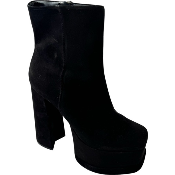 Schutz Selene Casual Nubuck Bootie black size 8.5 B - Picture 2 of 10